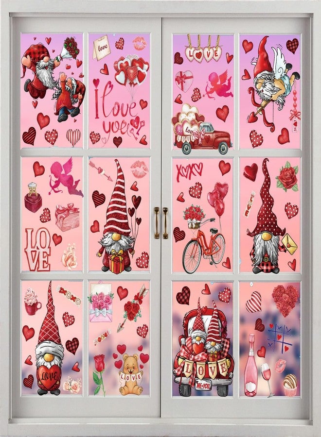BLESOUYI Valentine's Day Window Clings Decoration Heart Stickers Love Day Window Decals 9 Sheets Window Clings for Valentine's Day Wedding Party Decorations - Image 5